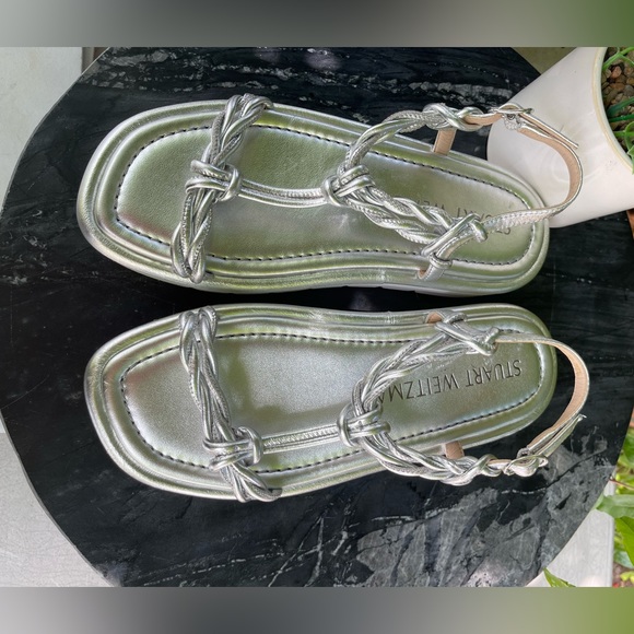 STUART WEITZMAN Sport Sandals  Black leather sandals size 5.5 like new - Picture 5 of 9